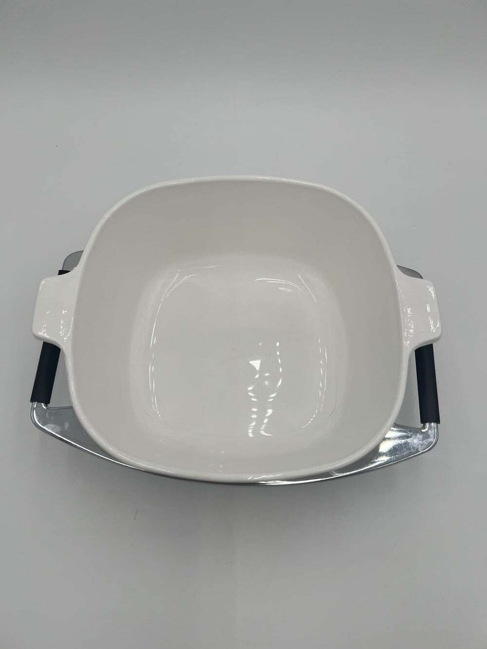 Vintage Corning Ware Black Trefoil 2.5 Qt Casserole Pyrex Lid Warming Stand - Picture 3 of 7